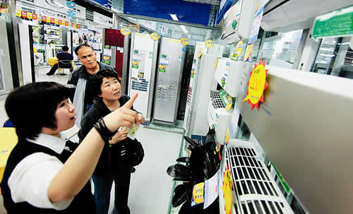 空调销售：节能补贴谢幕家电下乡给力